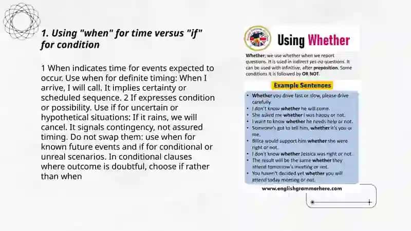 When do I use when,if and whether 3