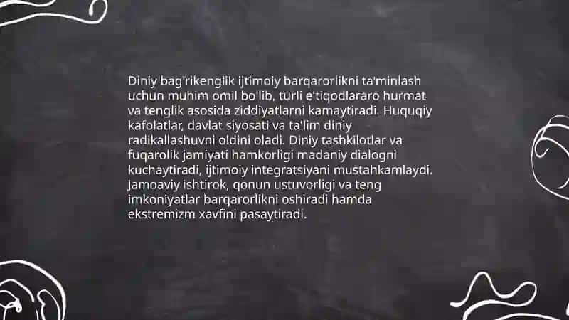 Bugungi kunda diniy va dinlararo munosabatlar 3