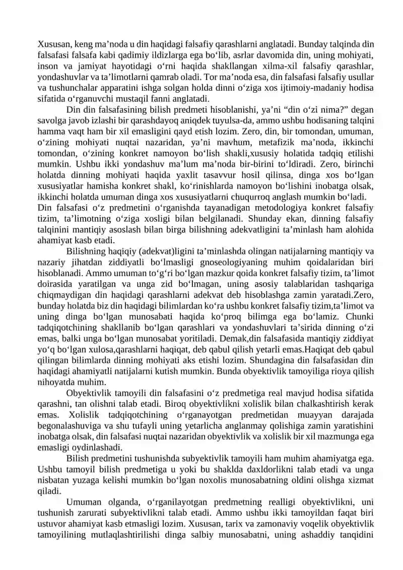 Dinshunoslik va diniy falsafa 3