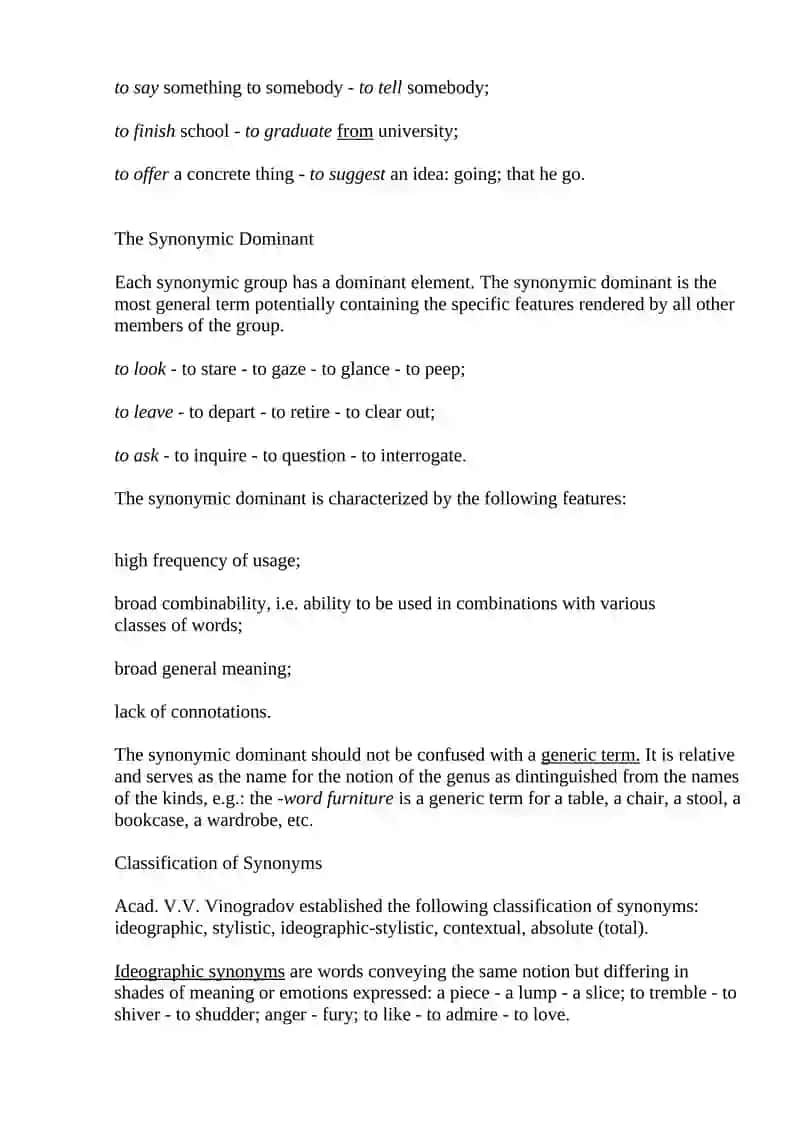 Synonyms and Antonyms Lecture 3