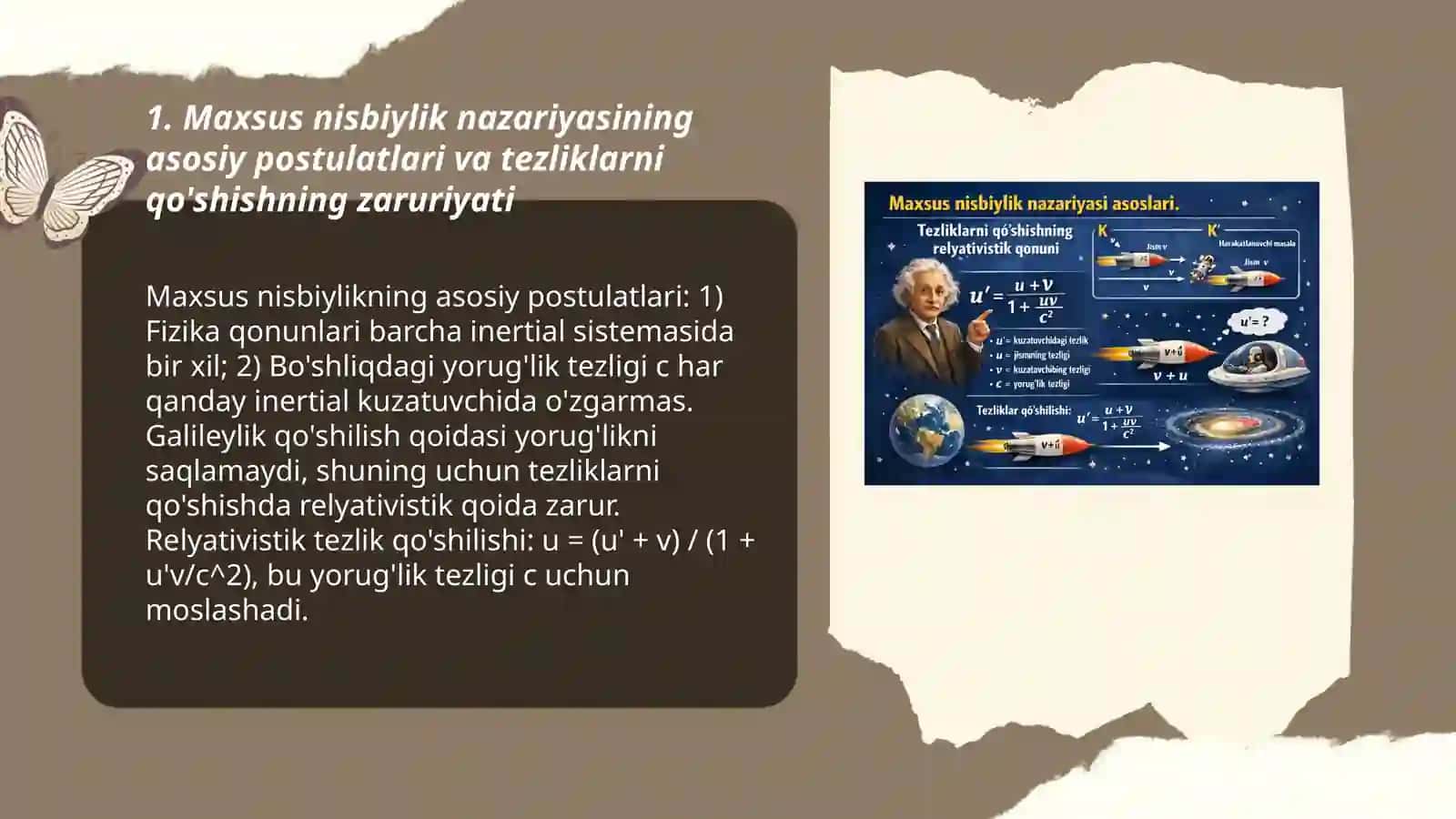 Maxsus nisbiylik nazariyasi asoslari 3