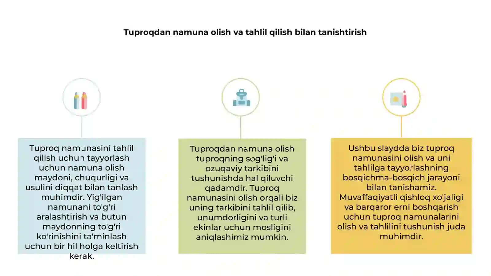 Tuproq namunasini olish va uni tahlilga tayyorlash 3