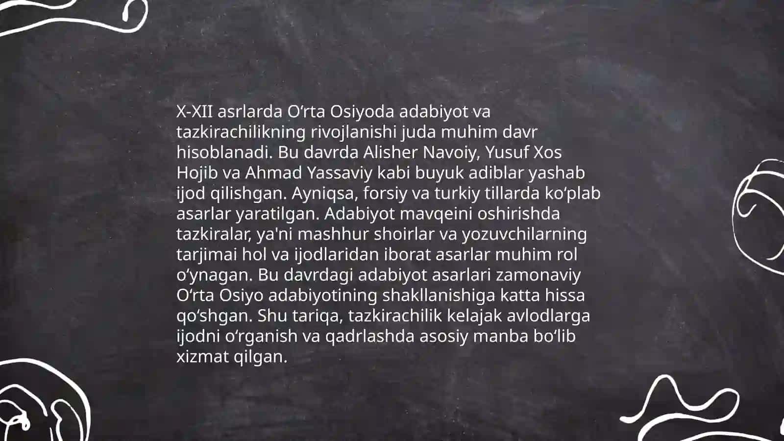 X-XII asrda Õrta Osiyoda arab va fors tilidagi adabiyot tazkirachiligi 3