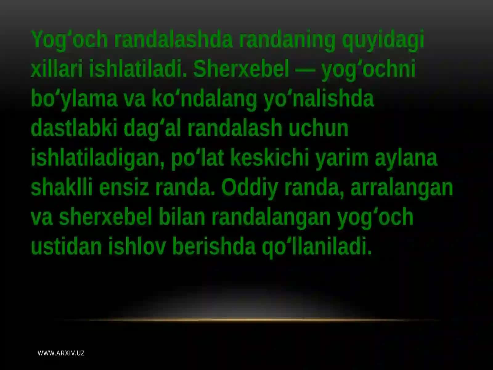 Duradgorlik va chilangarlik ish asboblari bilan tanishish 3
