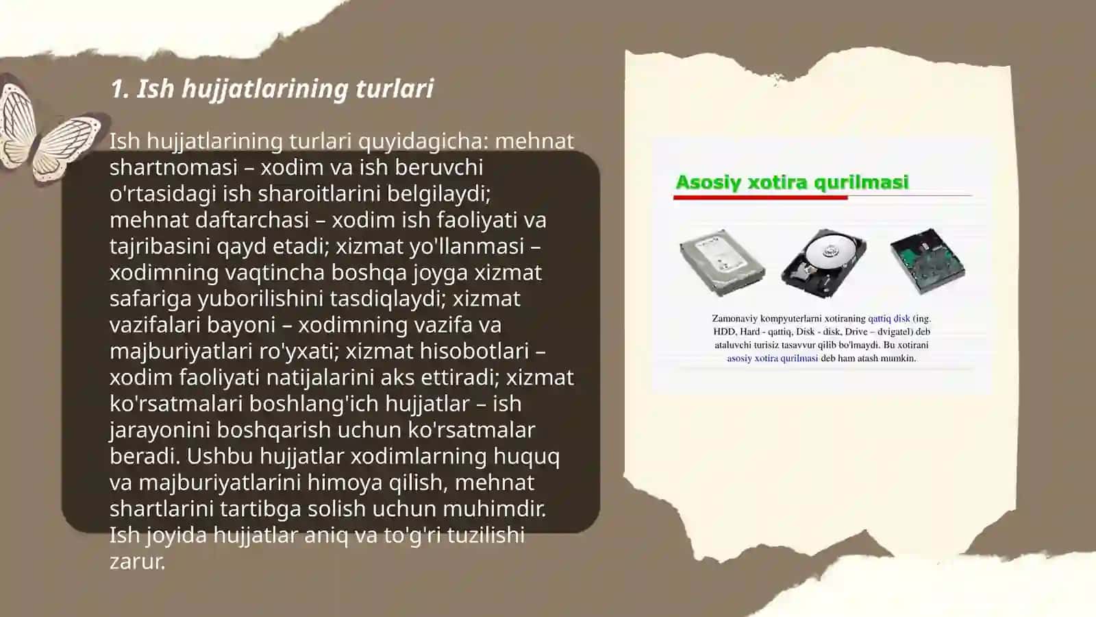 Ish hujjatlari va ularga qoyiladigan asosiy talablar 3