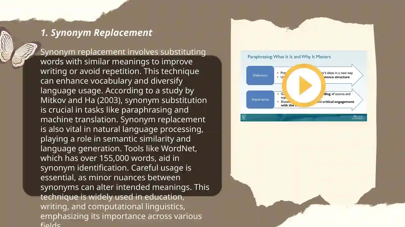 Paraphrasing techniques 3