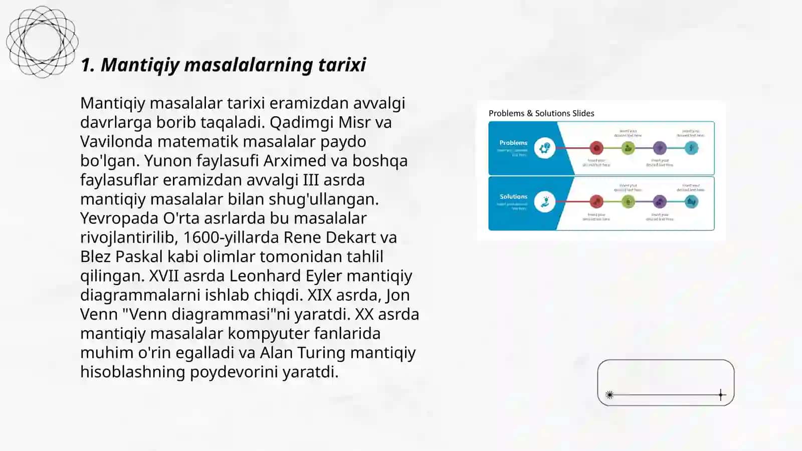Mantiqiy masalalar yechish usullari va turlari 3