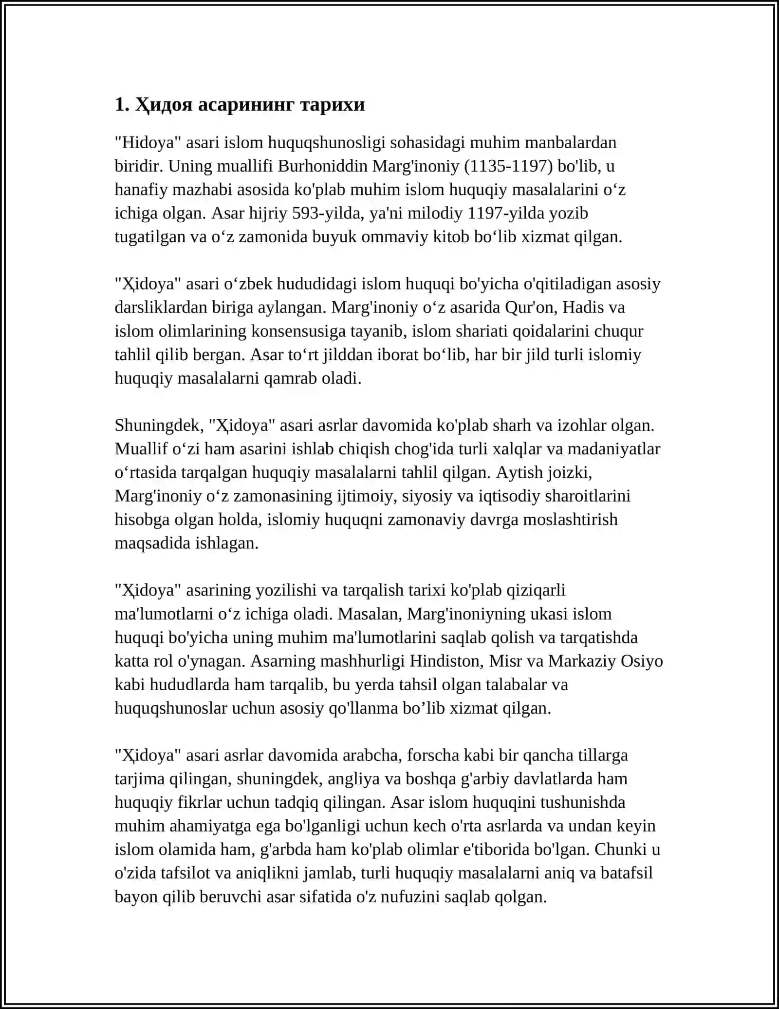 HIDOYA ASARI ISLOM KONSTITUTSIYASI SIFATIDA 3