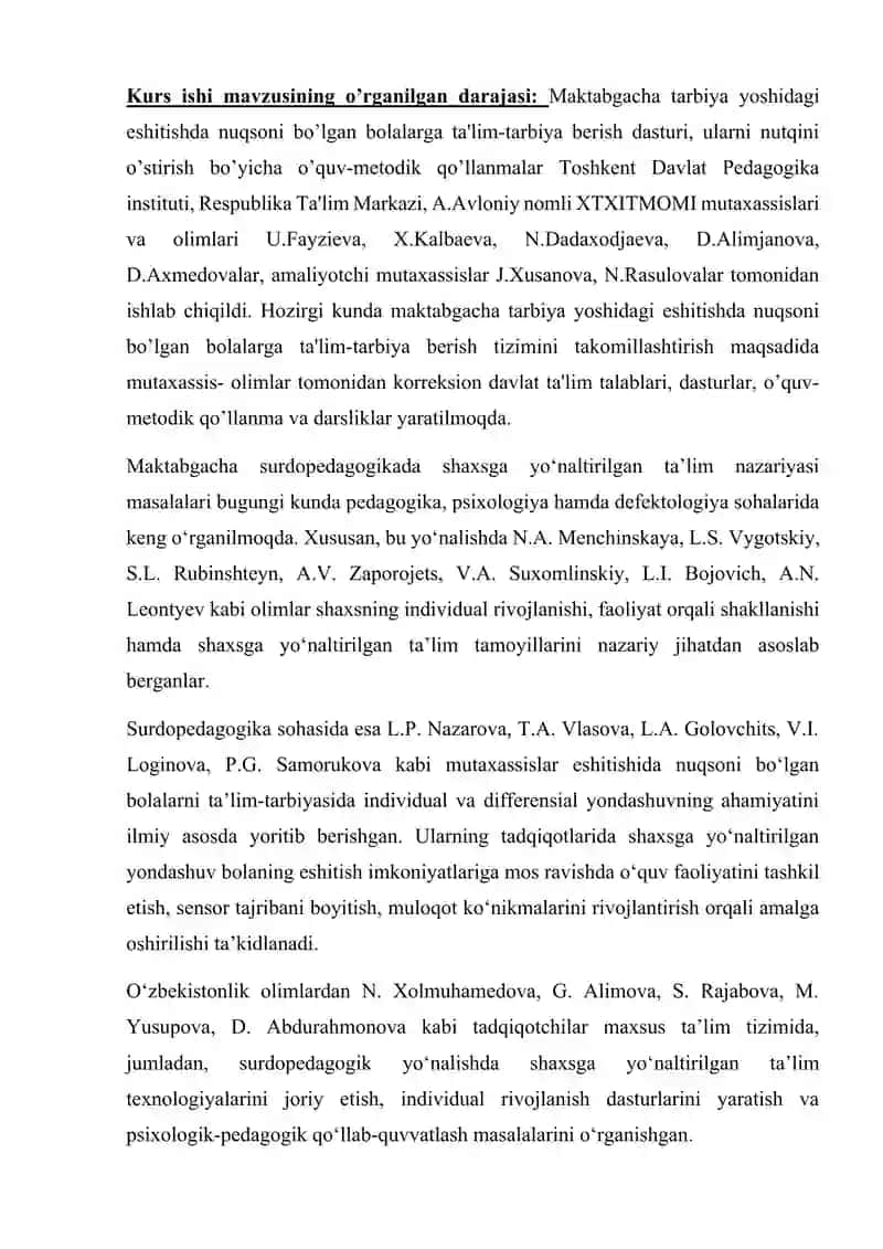 Maktabgacha surdopedagogikada shaxsga yo‘naltirilgan ta’lim nazariyasi 3