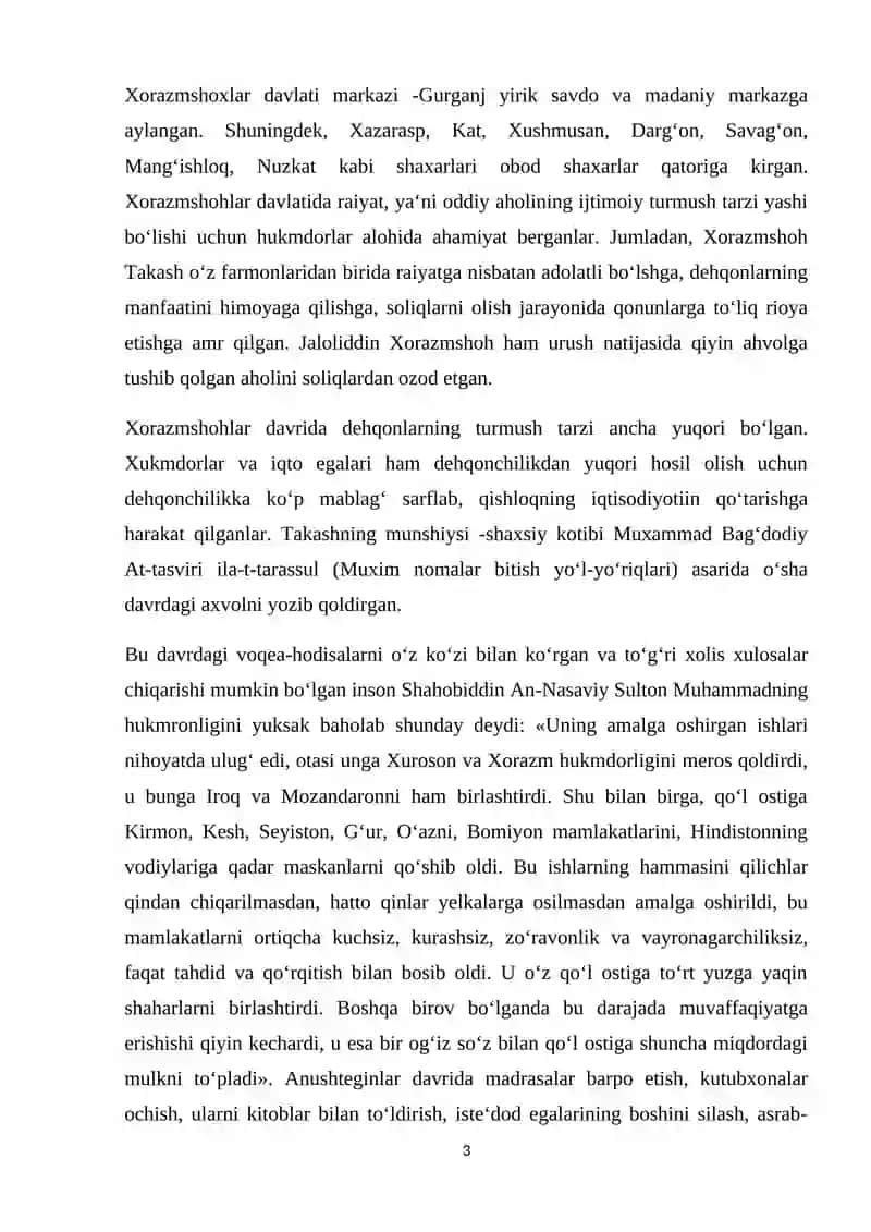 SHIHOBUDDIN MUHAMMAD AN-NASAVIYNING “SIROT US SULTON JALOLIDDIN MANGUBERDI” ASARI 3