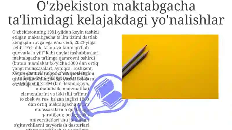 Oʻzbekistonda maktabgacha taʼlimning vujudga kelishi va taraqqiyot bosqichlari 3