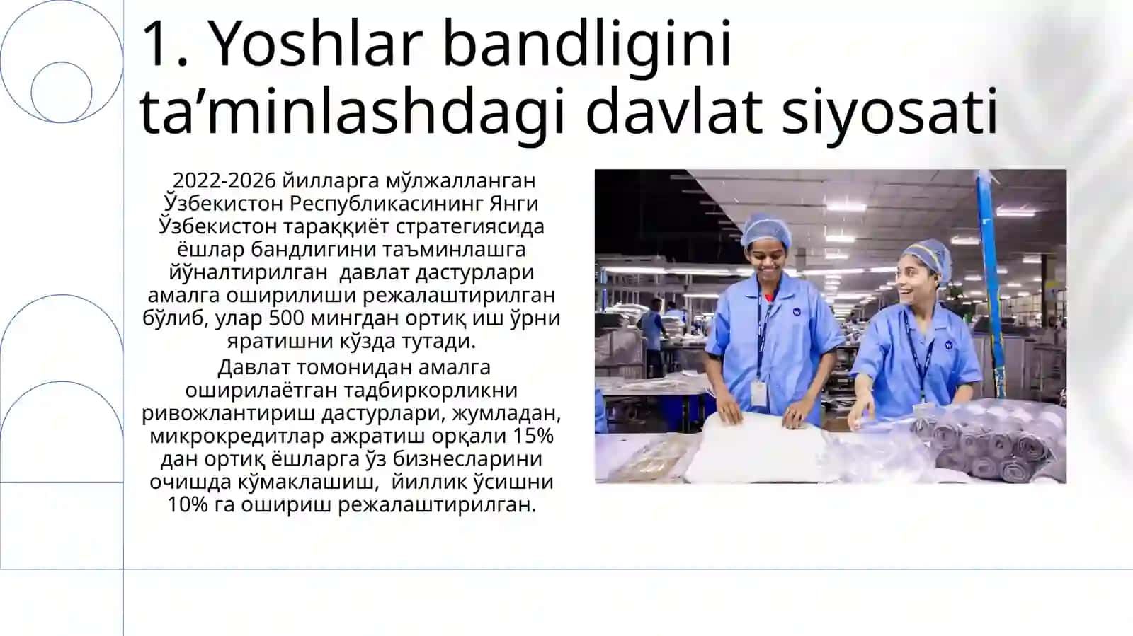 Ishsizlik muamosi va yoshlarni bandligini ta'minlash strategiyalari 3