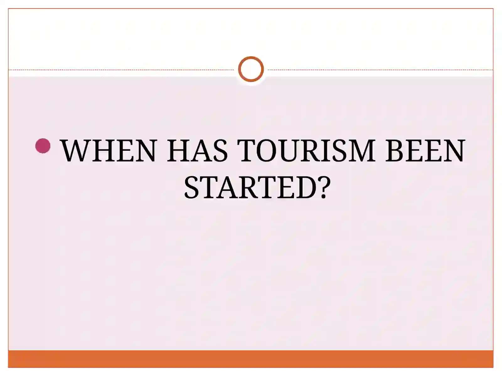 TOURISM: A HISTORICAL ACCOUNT 3