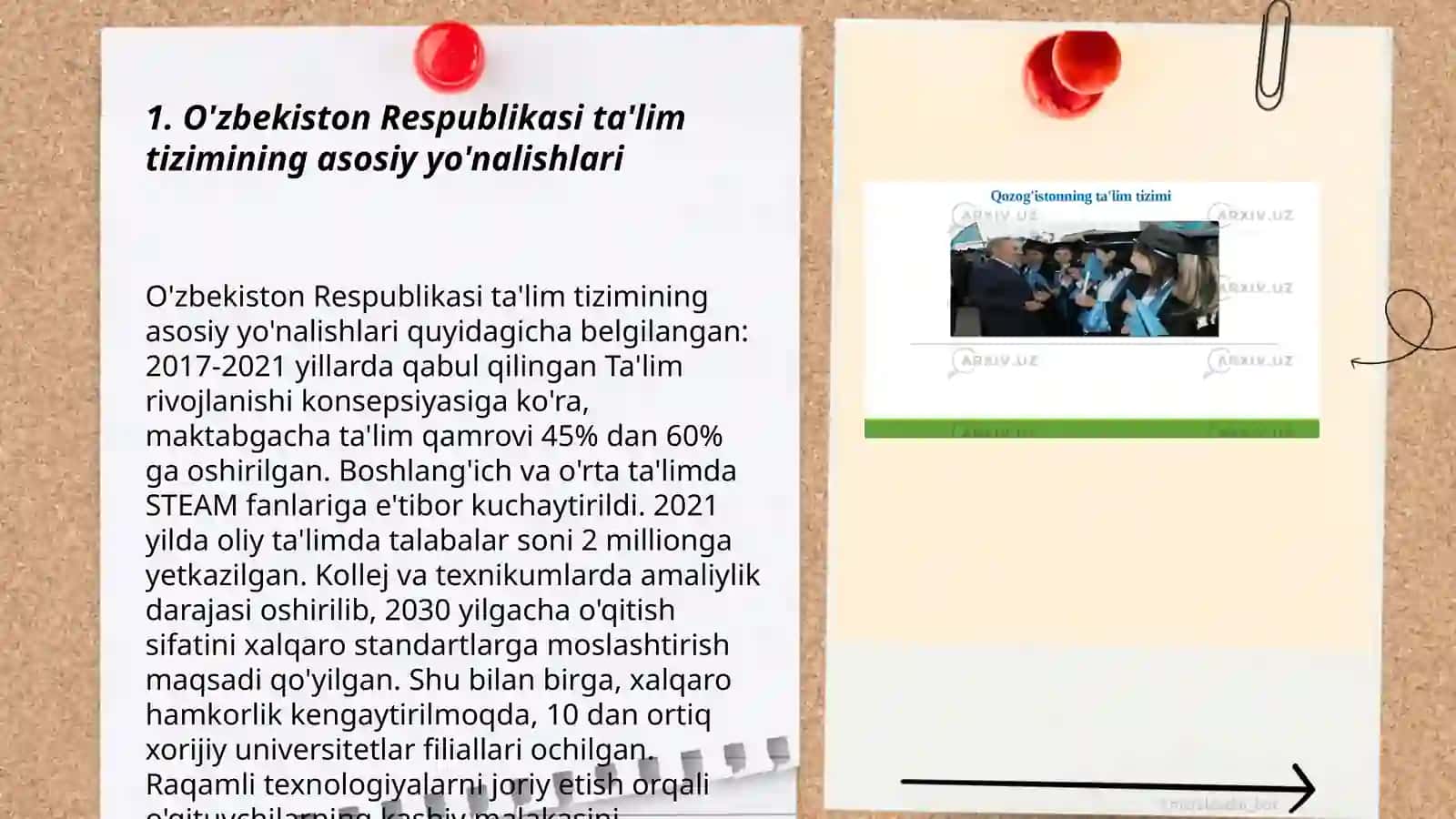 O'zbekiston Respublikasida ta'lim tizimi Turayeva Mavluda 3