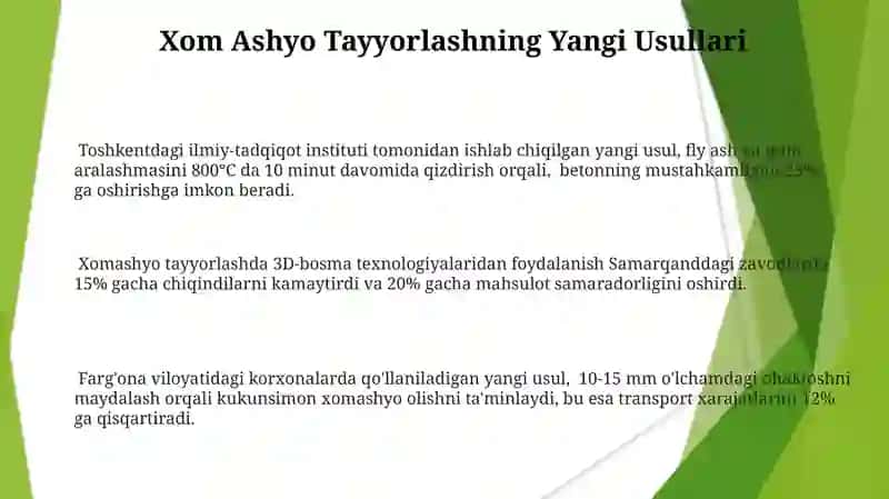 Yacheykali-gazbeton va ko'pikbeton tayyorlashning innovatsion texnologiyalari 3