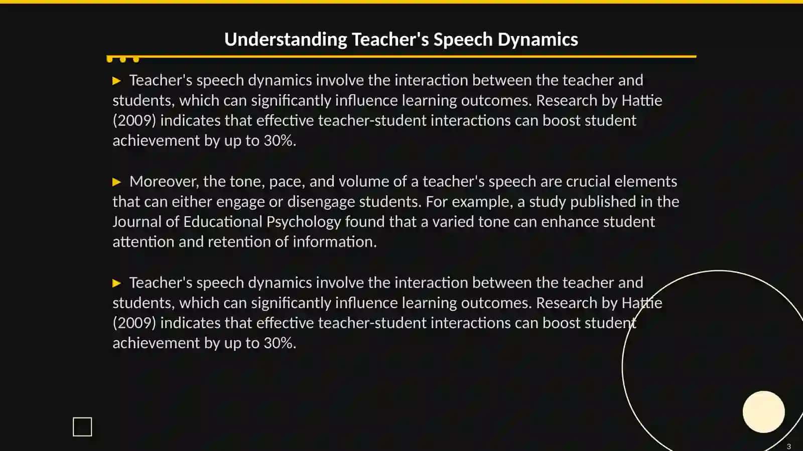 Specific Features of a Teacher’s Speech 3