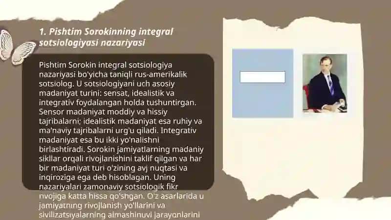 Pishtim Sorokin integral sotsiologiya asoschisi 3