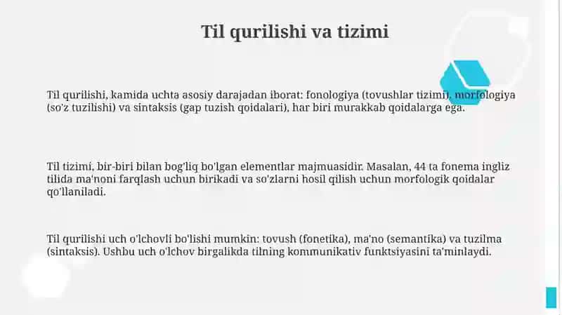 Til qurilishi va tizimi 3