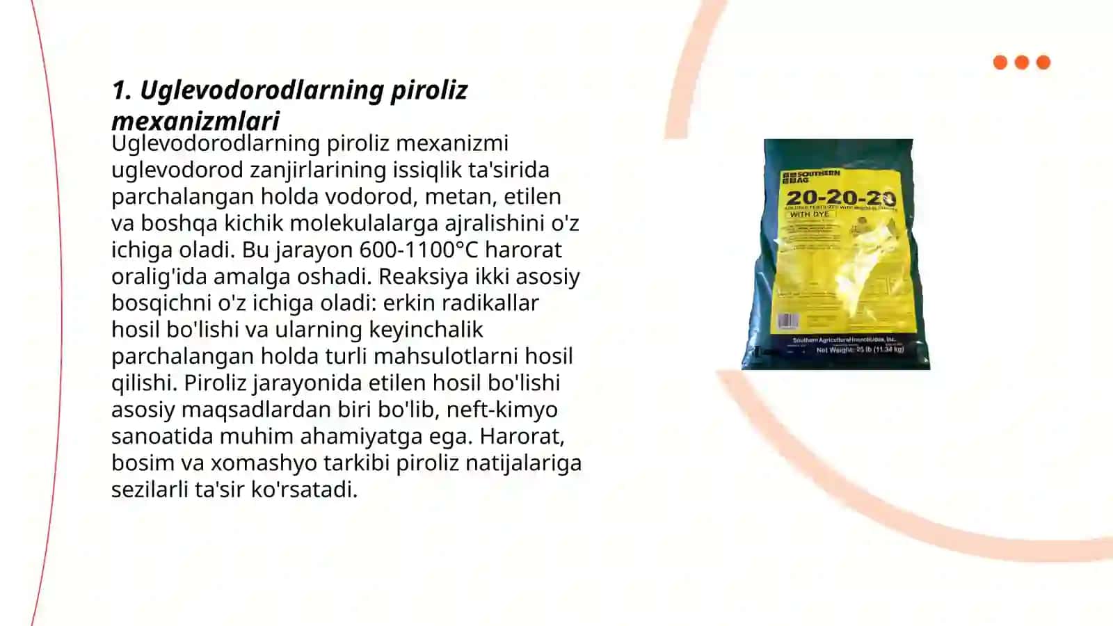 Uglevodorodlarni piroliz qilish jarayoni 3