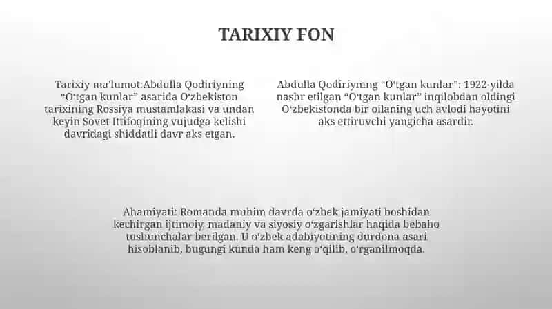 O‘Tgan Kunlar 3
