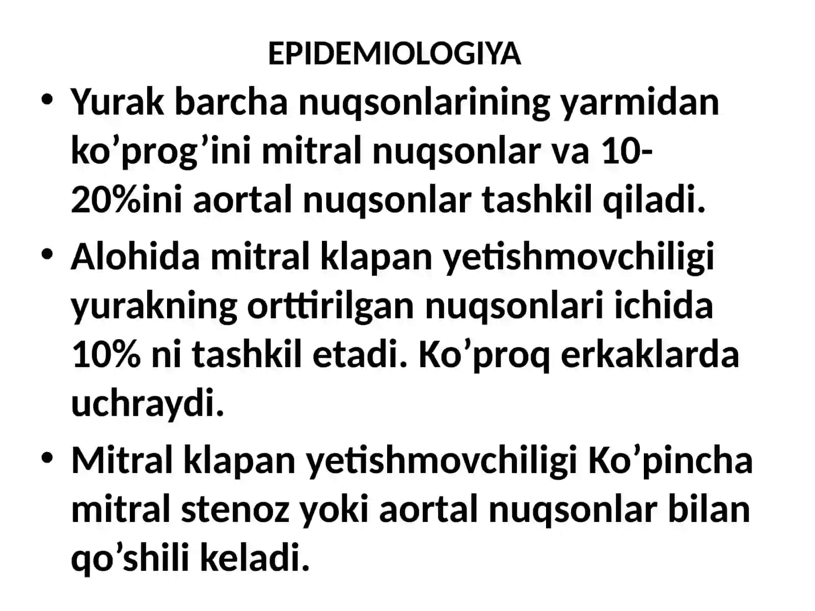 Yurak оrttirilgаn nuqsоnlаri 3