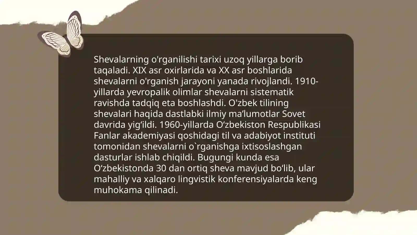 Shevalarning o'rganilish tarixi 3
