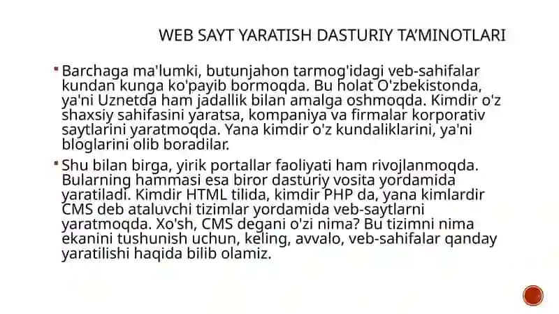 Web saytlarni yaratishda Joomla – CMS texnologiyasini qo’llash 3