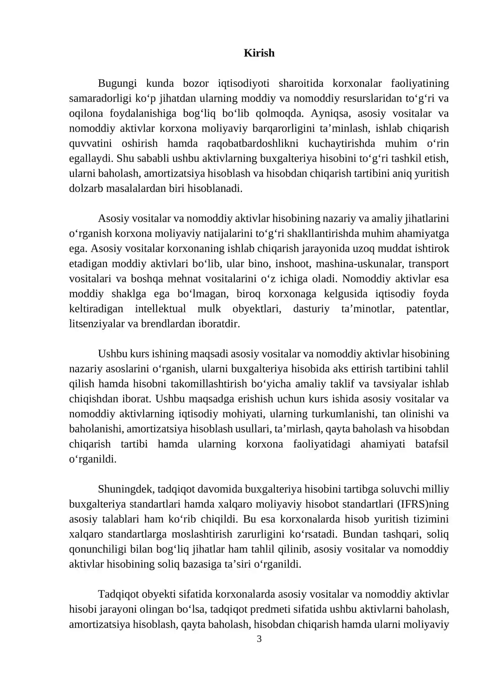"Asosiy vositalar va nomoddiy aktivlar hisobi" 3