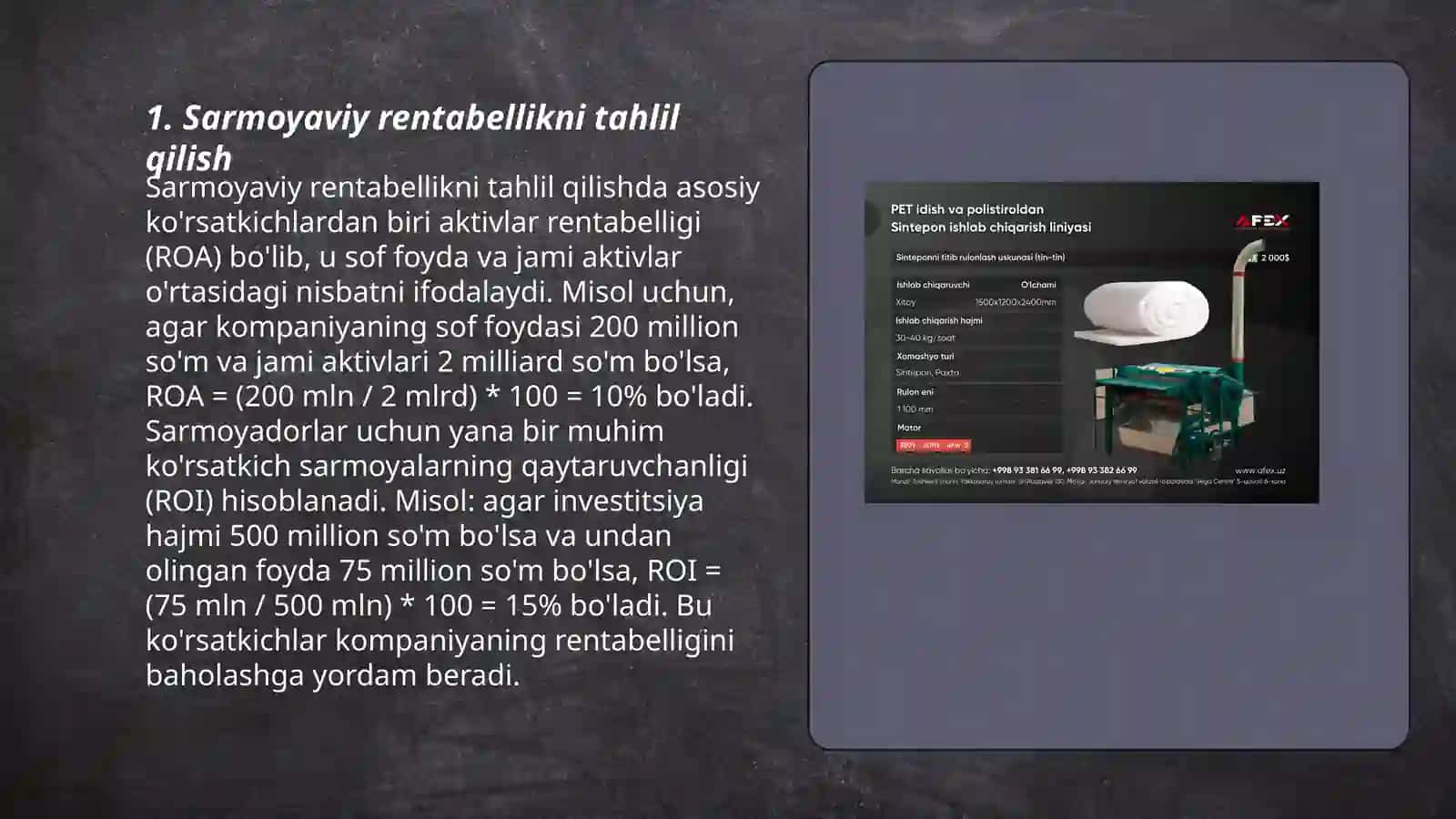 Asosiy ishlab chiqarish faoliyatining moliyaviy natijalarini tahlili 3