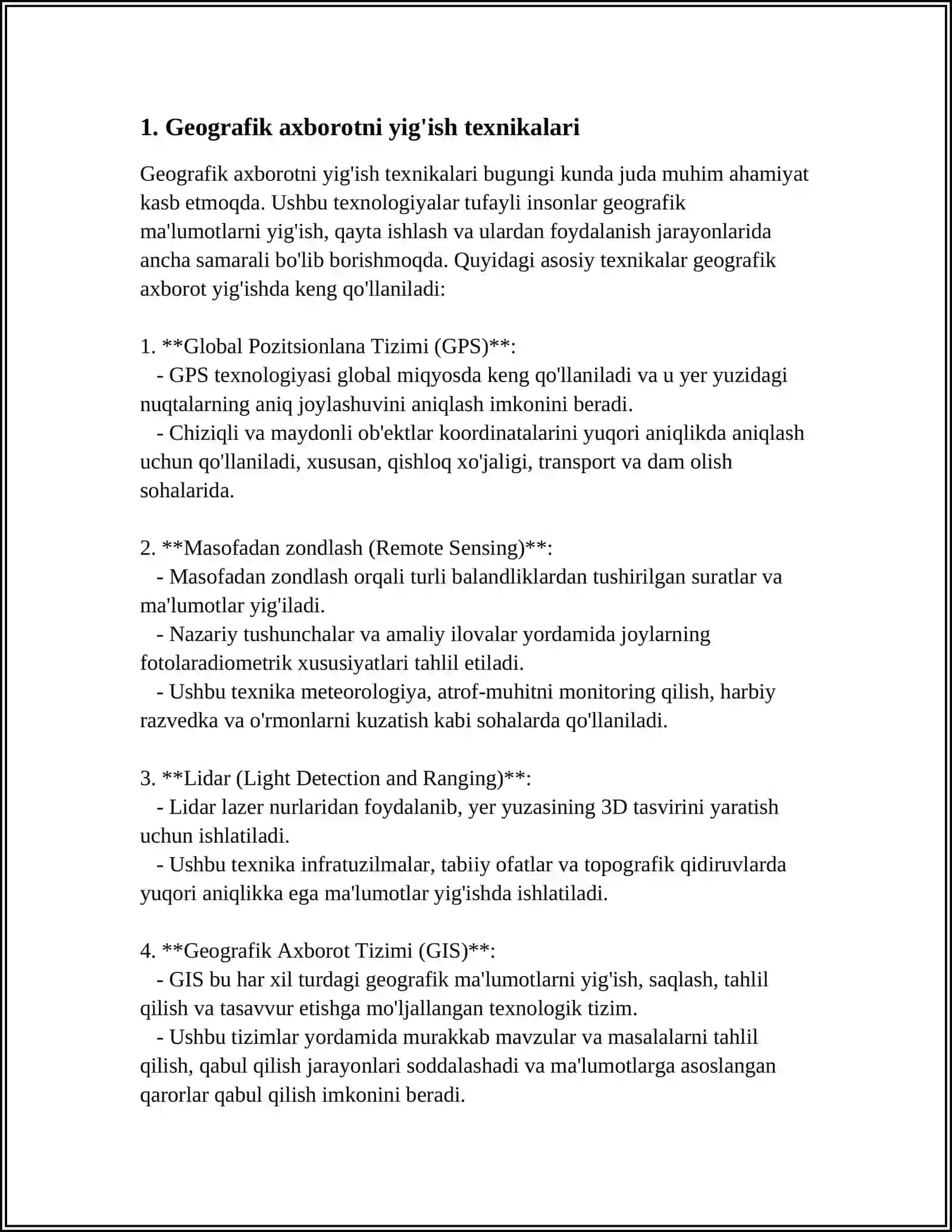 GEOGRAFIK MA'LUMOTLARNI OLISH USULLARINI ANIQLASH 3