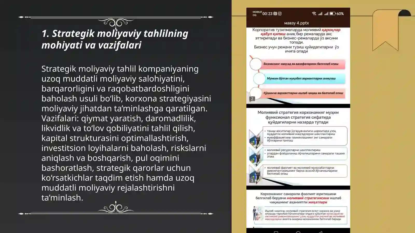 Moliyaviy qarorlar qabul qilishda strategik moliyaviy tahlil 3