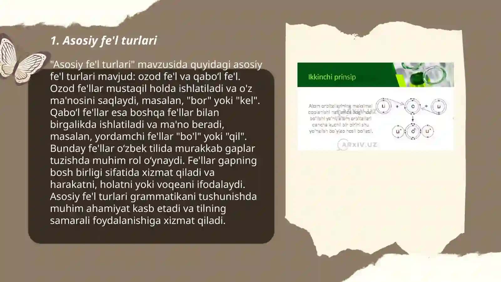 Fe'lning Ma'noviy Turlari Mashqlari 3