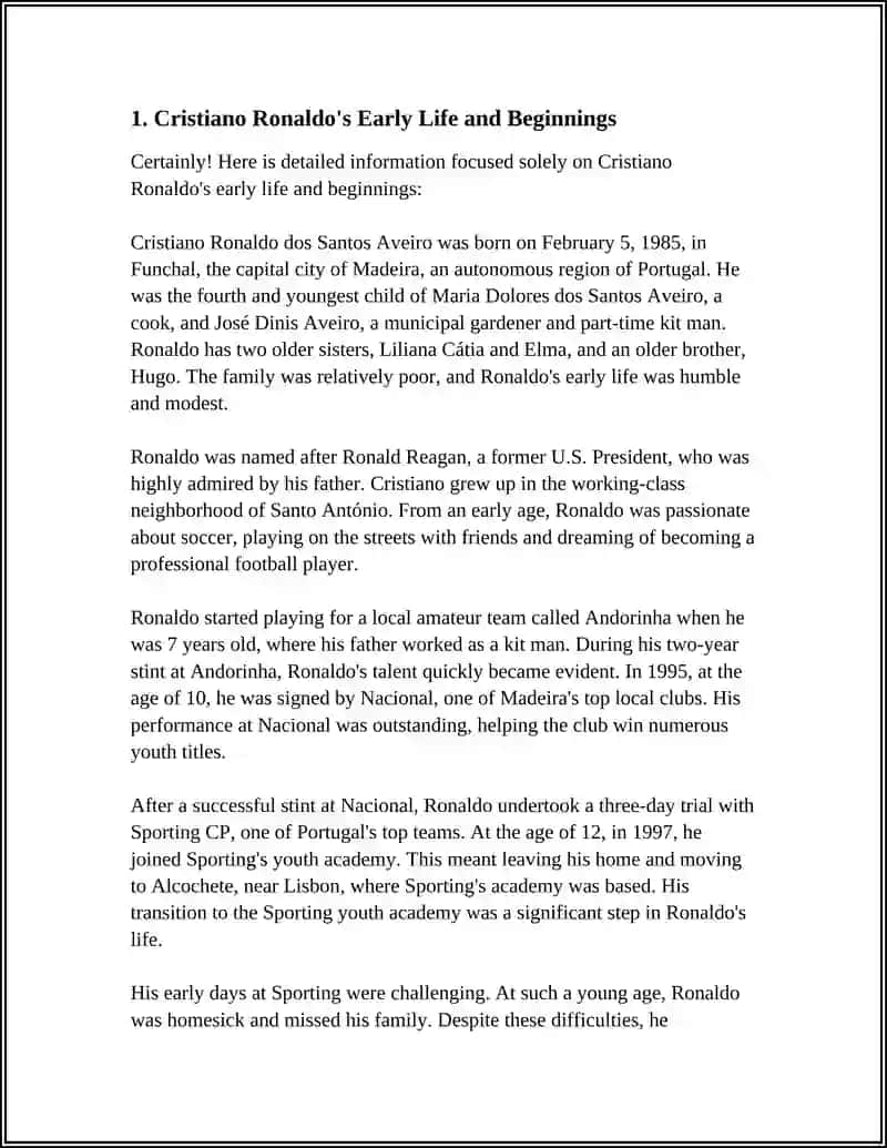 Cristiano Ronaldo's Early Life and Beginnings 3