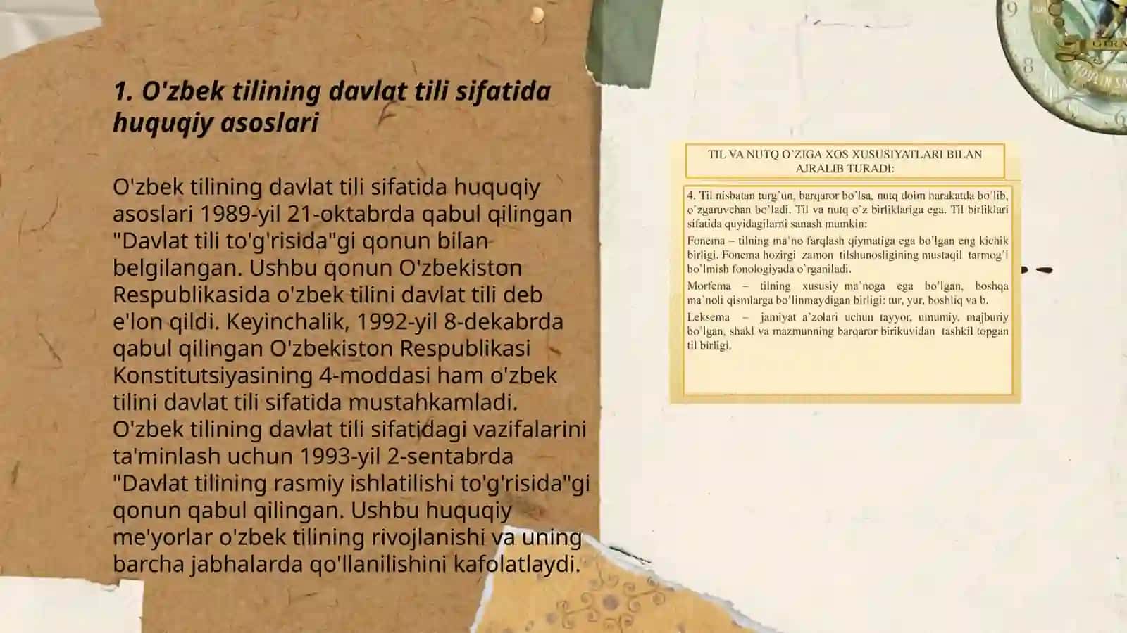 Til va nutq, o'zbek tili davlat tili 3