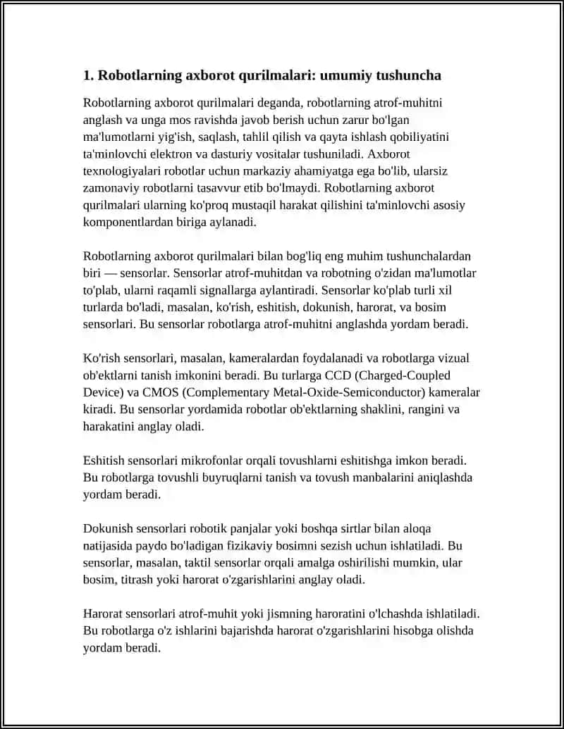 ROBOTLARNING INFORMATSION QURILMALARI VA ULARNING UMUMIY TASNIFI 3