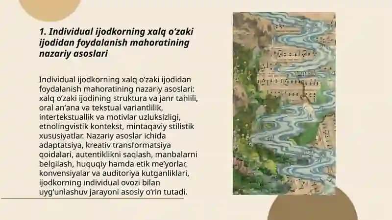 Individual Ijodkorning xalq ozaki ijodidan foydalanish mahorati 3