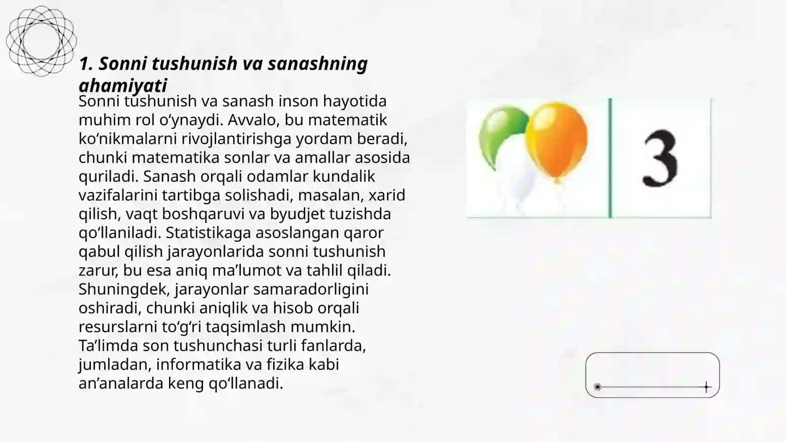 Bolalarda miqdor va son sanoq haqidagi bilimlarni shakllantirish va sanashga oʻrgatish 3