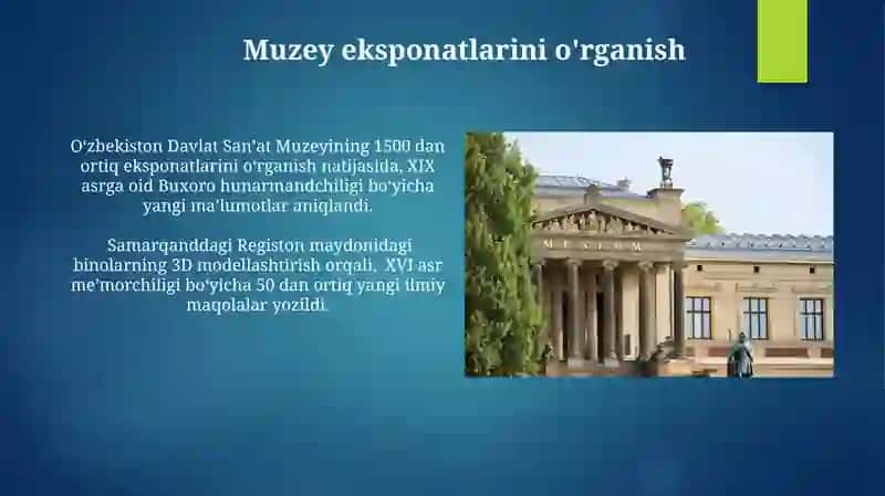Muzeylarning tadqiqotchilik faoliyati 3