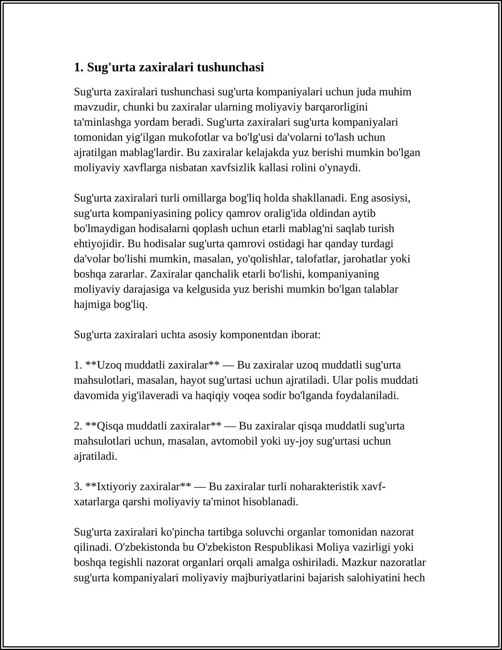 SHAXSIY SUGURTLASHDA SUGURTA ZAXIRALARI 3