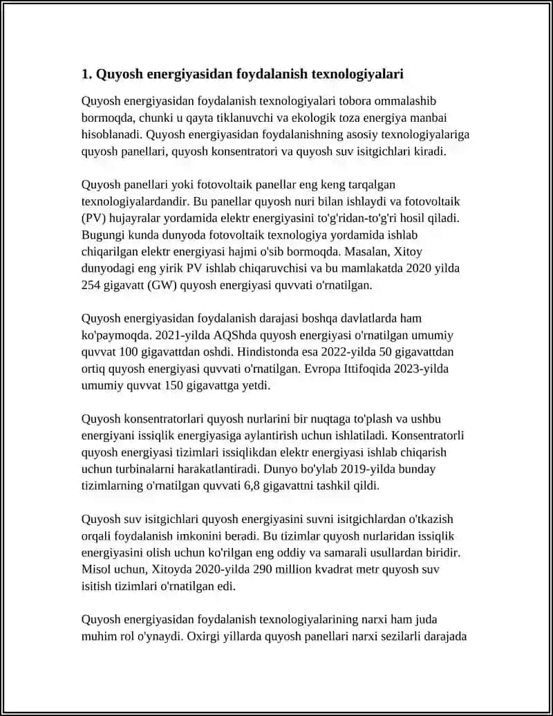 KIMYOVIY TEXNOLOGIYADA YANGI ENERGIYA MANBALARINI ISHLAB CHIQARISH TEXNOLOGIYALARI 3