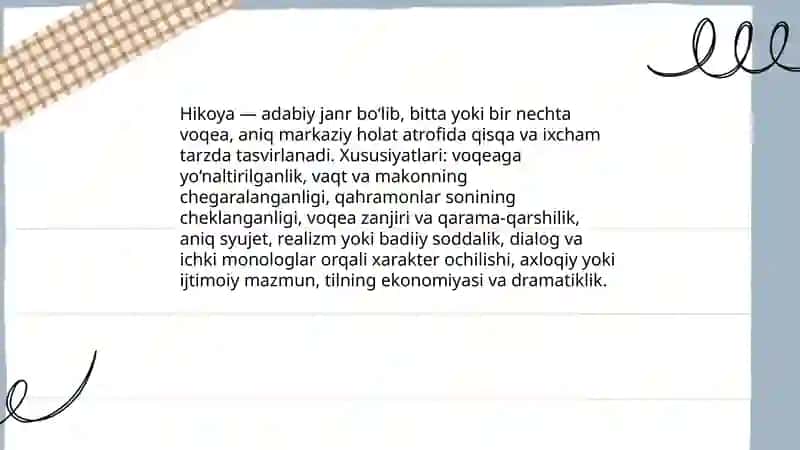 Hikoya janri 3