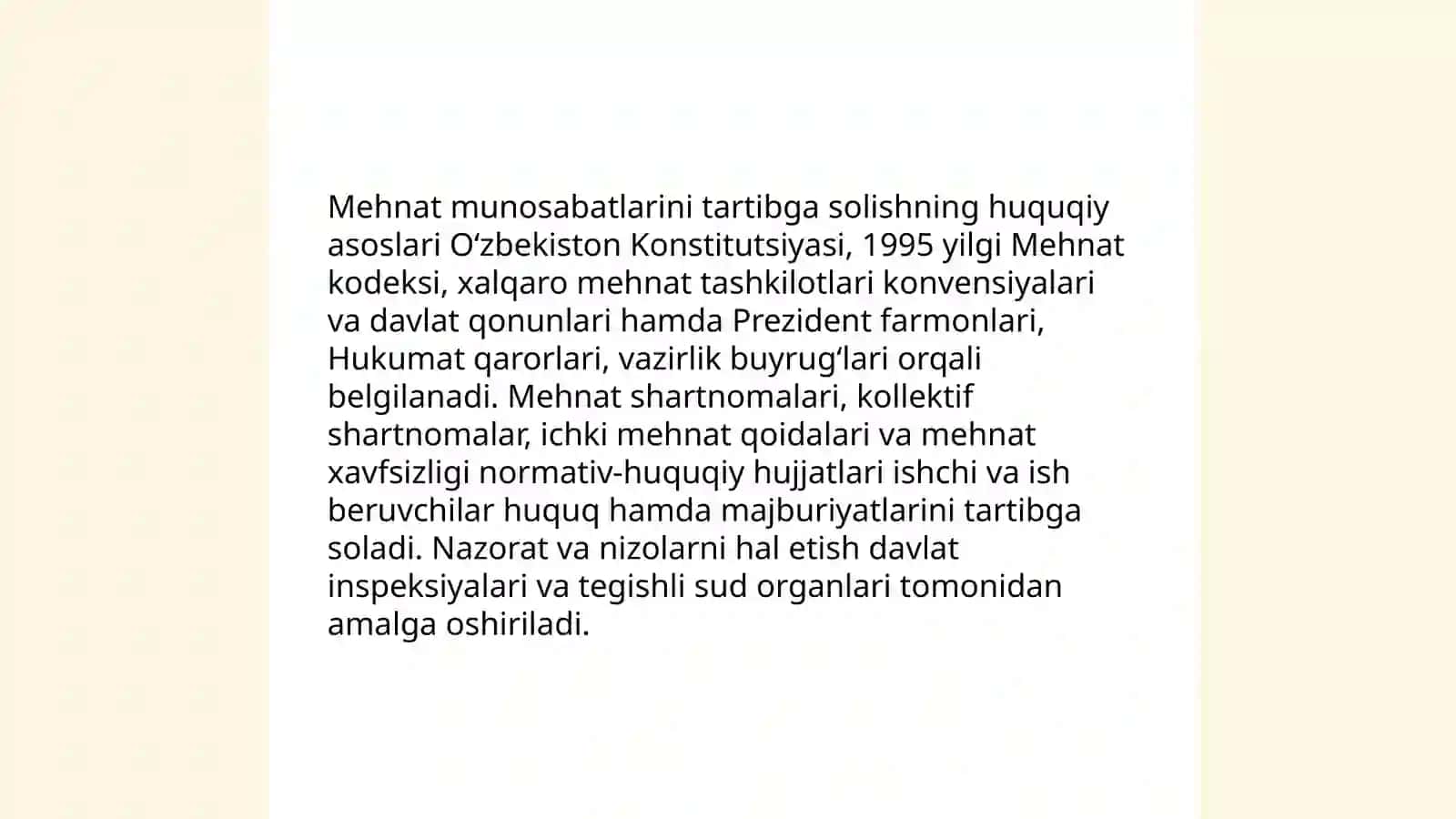 Mehnat munosabatlarini tartibga solish 3