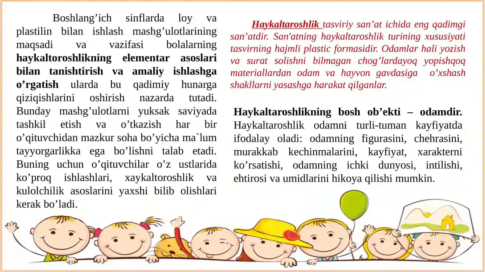 PLASTILIN VA LOY BILAN ISHLASH DARSLARINI TASHKIL ETISH METODIKASI 3