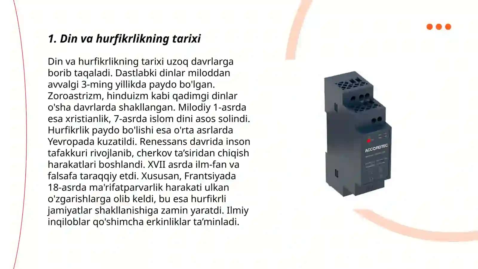 Din va hurfikrlikning tarixi 3