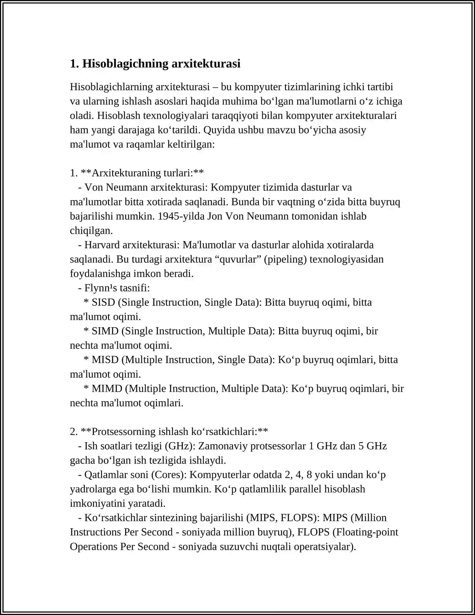 TO‘RT RAZRYADLI HISOBLAGICHNING DASTURINI YOZISH VA SINOVDAN O‘TKAZISH 3