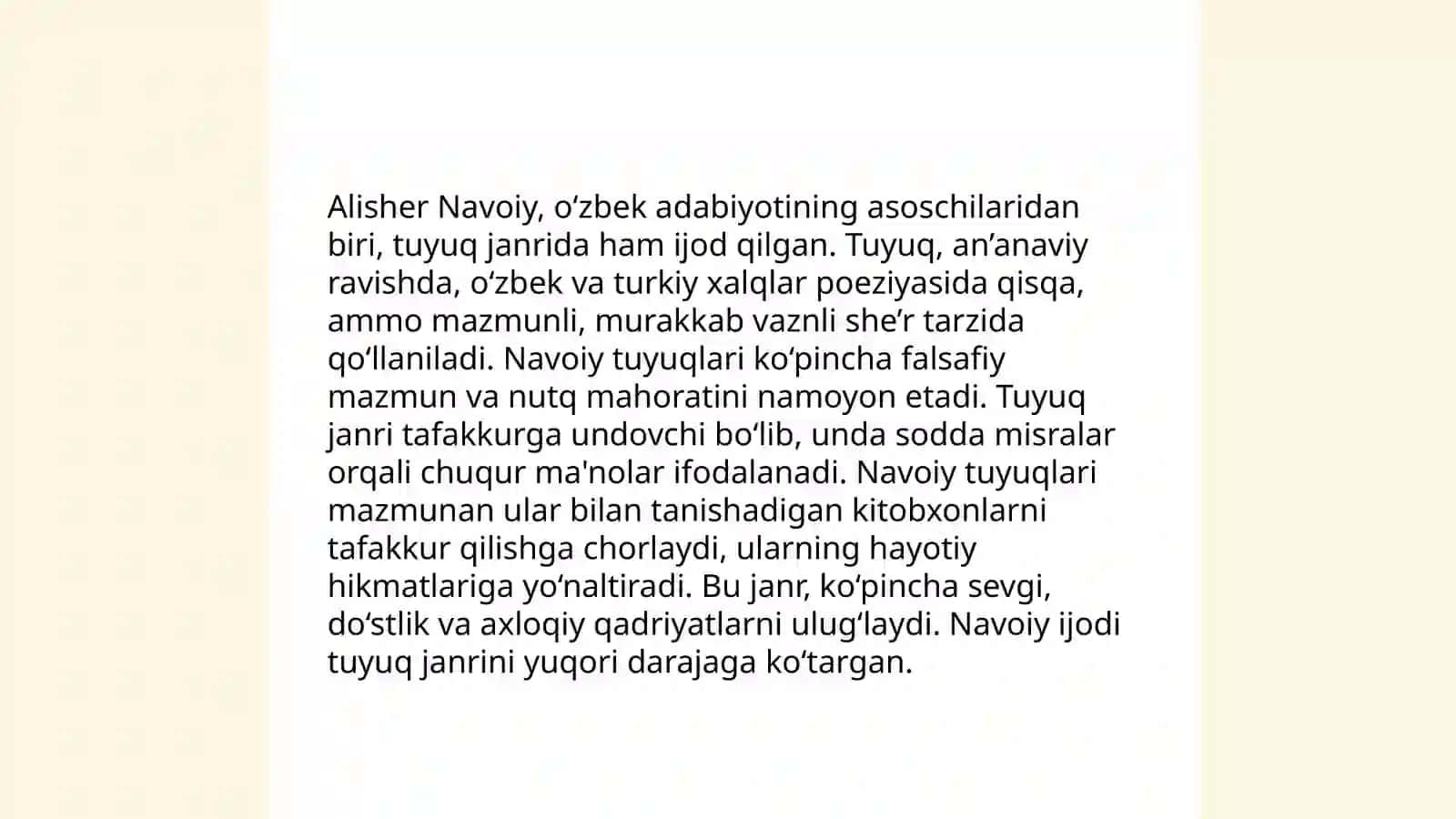 Alisher Navoiyning tuyuqlari--- badiiy san'at namunasi 3