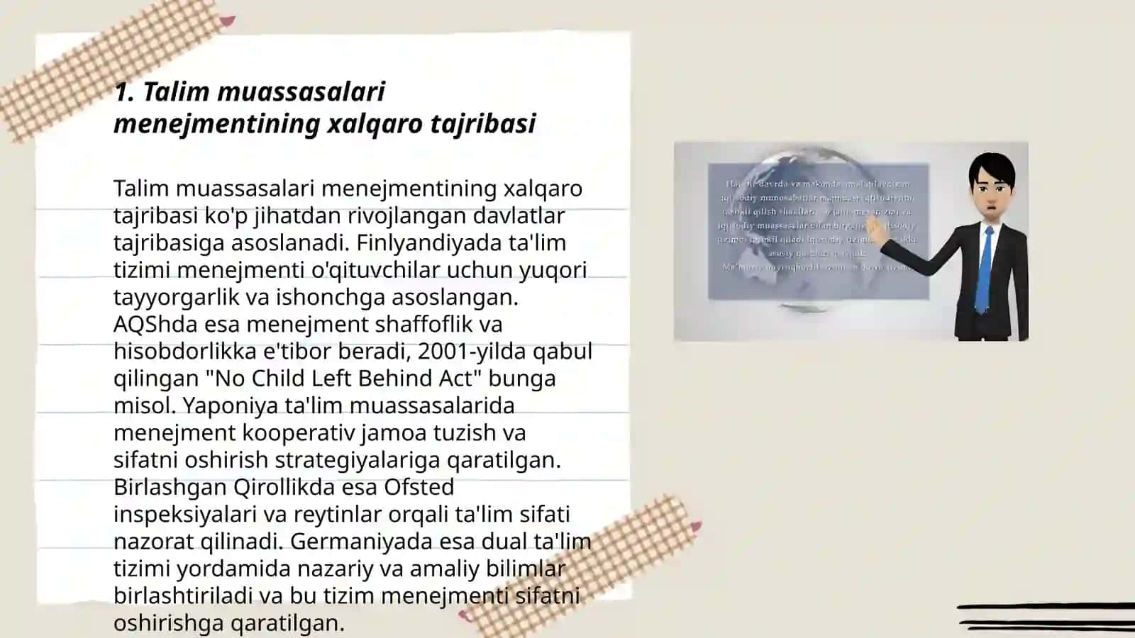 Talim muassaasi menejmenti xalqaro baxolash dasturi 3