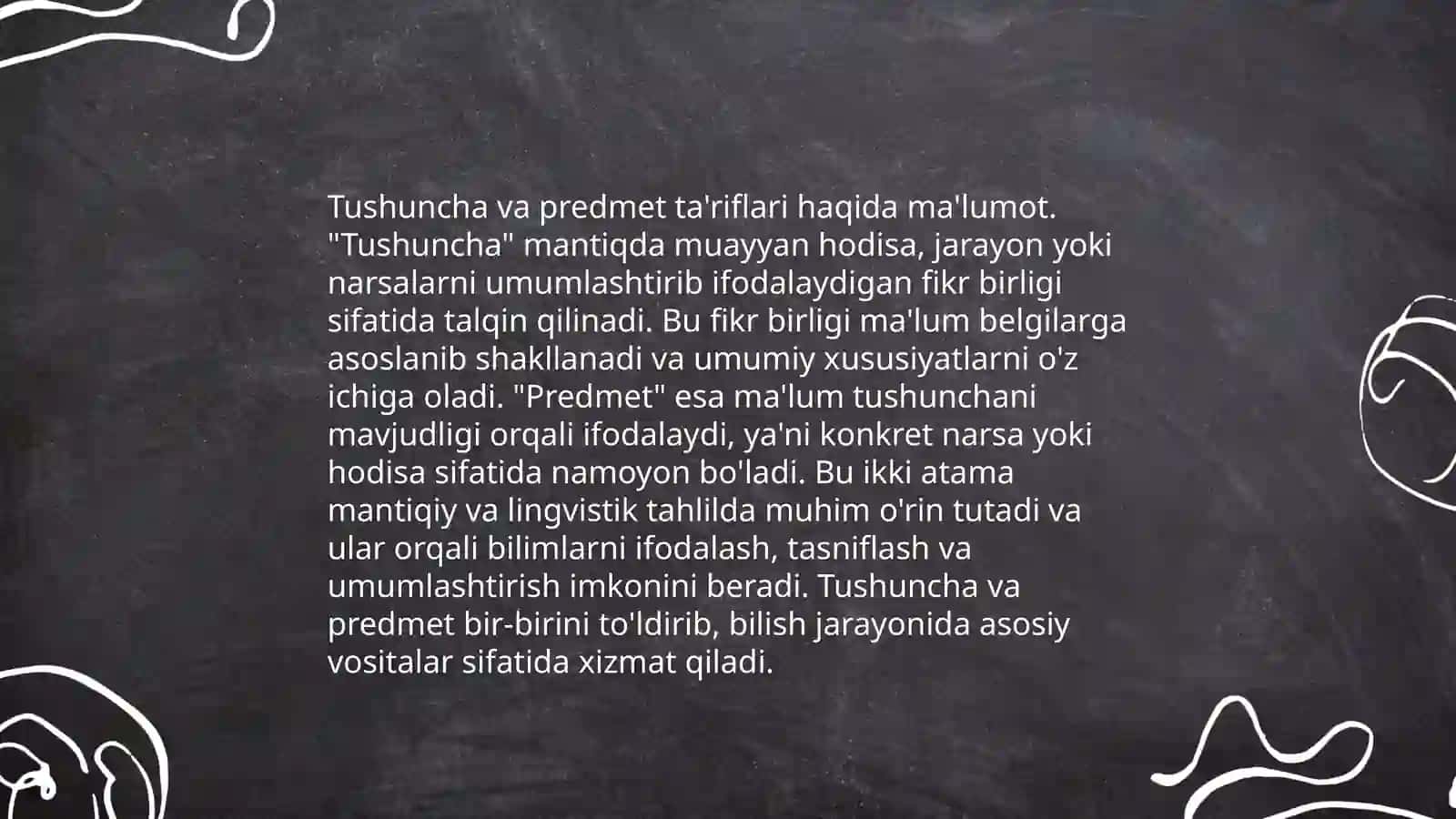 Tushuncha-predmetlarning umumiy muhim belgilarini aks ettiruvchi mantiqiy shakl 3