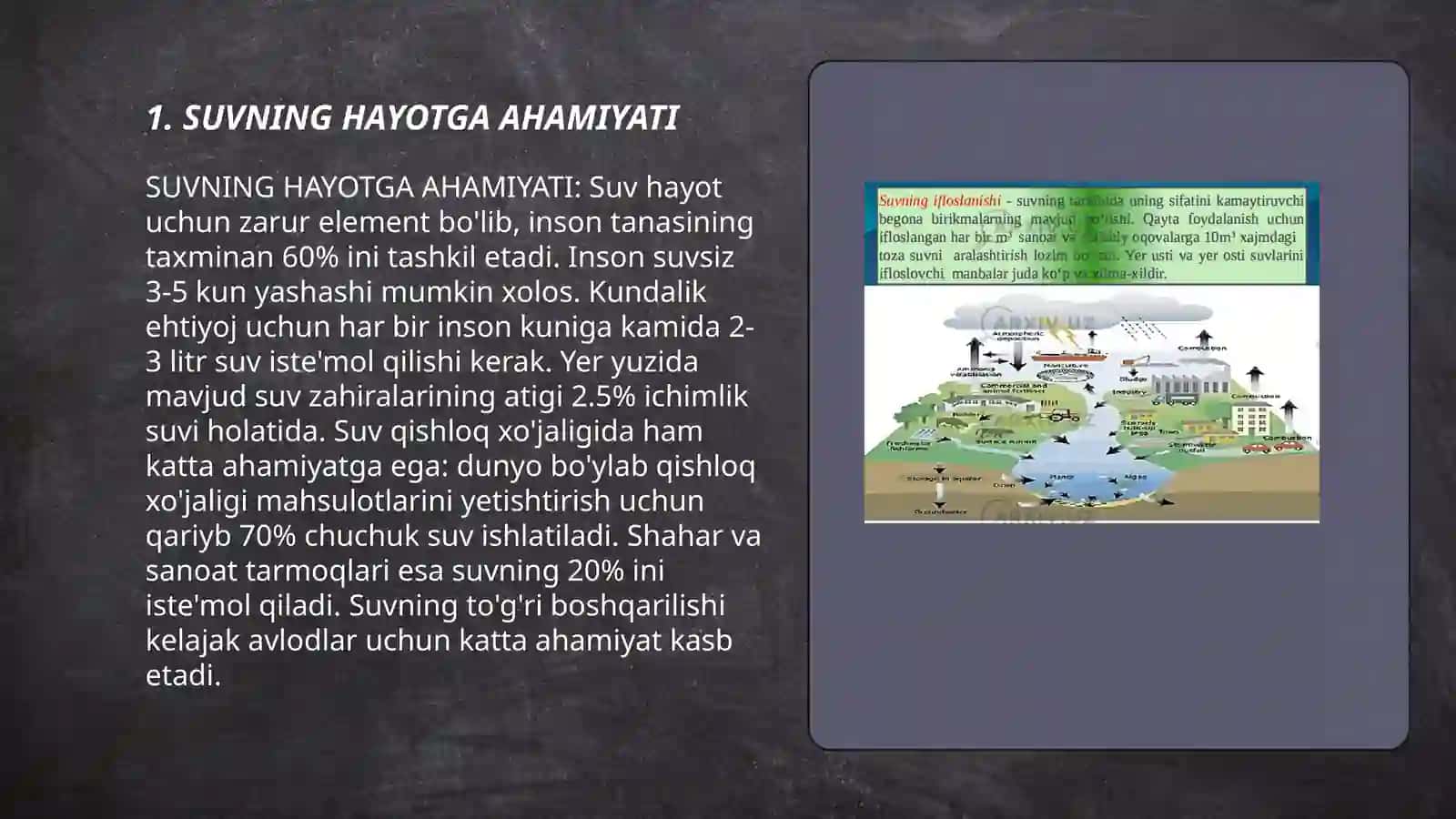 SUVNING HAYOTGA AHAMIYATI 3
