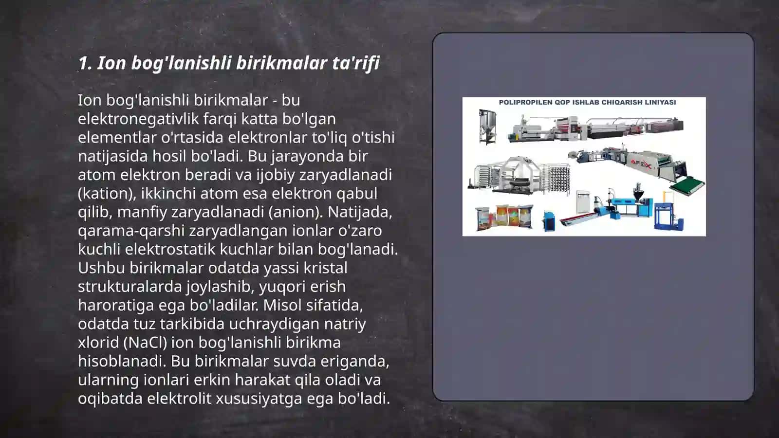 Ion bog'lanishli birikmlarini aniqlash 3